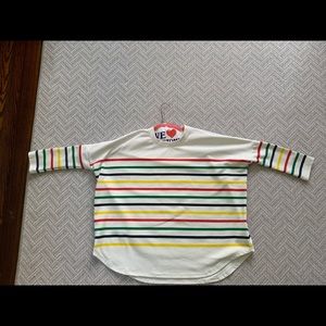 Rainbow Stripe Capri Swing Sweatshirt